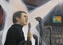 Певец у микрофона