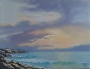 Закат на море. Масло. Х/к 50*60 ’13 (МК И.Сахарова)
