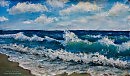 Морской пейзаж маслом: "Морские волны 350" стоимость: $330
