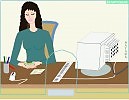 Девушка за работой
