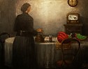 Красный арбуз в интерьере