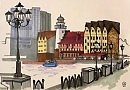 Набережная. Скетч.
