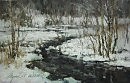 Ручей в декабре  2018 х.двп.м  35х55(12.06)